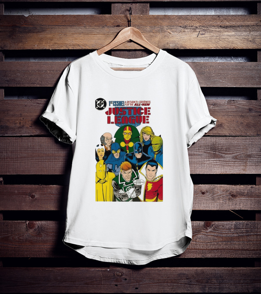 Justice League 1st Issue A Return To Greatness DC Comics Icons Bold Cover T-Shirt
