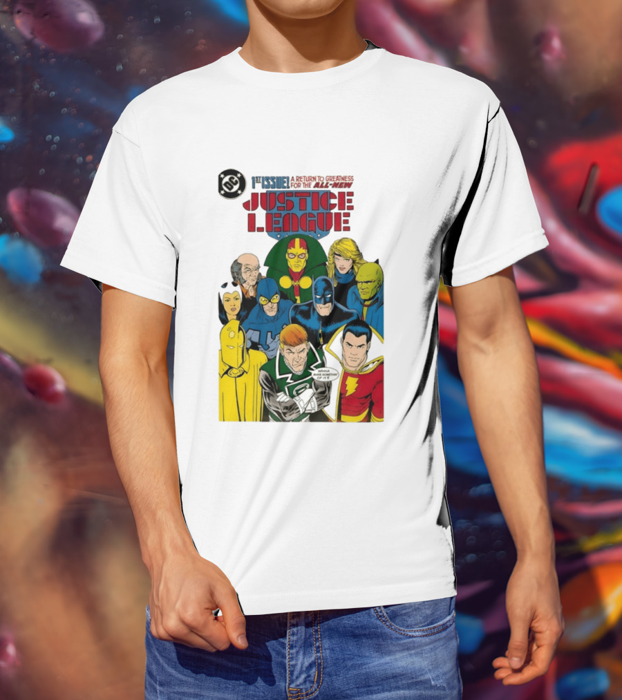 Justice League 1st Issue A Return To Greatness DC Comics Icons Bold Cover T-Shirt