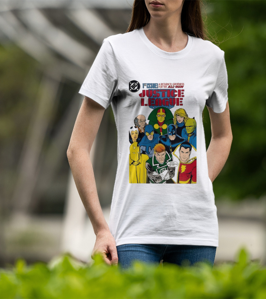 Justice League 1st Issue A Return To Greatness DC Comics Icons Bold Cover T-Shirt