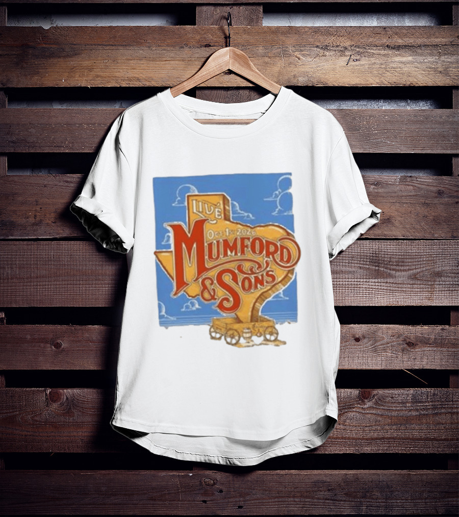 Mumford And Sons Live In The Woodlands Texas Oct 1 2026 T-Shirt