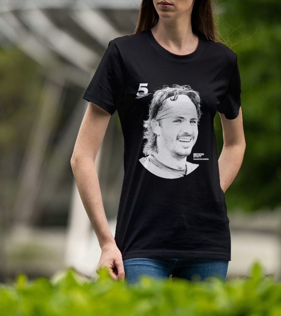 Philadelphia Baseball Bryson Stott 5 Halftone T-Shirt