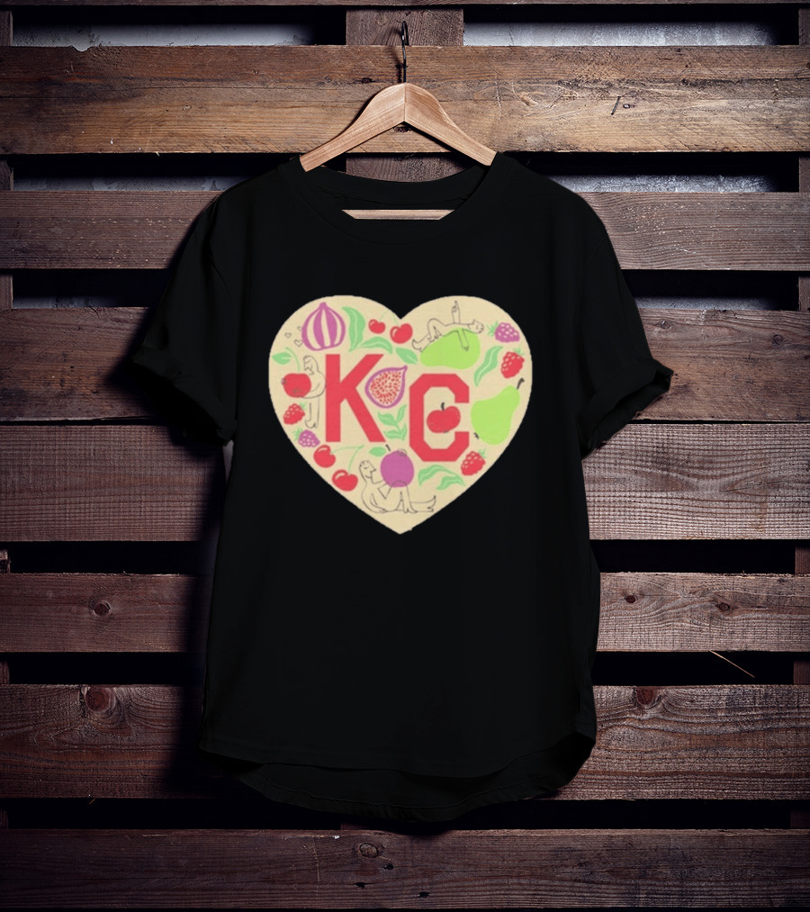 KC Heart Fruits And Figures Kansas City Giving Grove T-Shirt