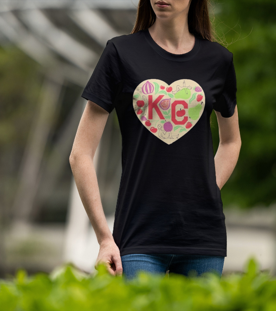 KC Heart Fruits And Figures Kansas City Giving Grove T-Shirt