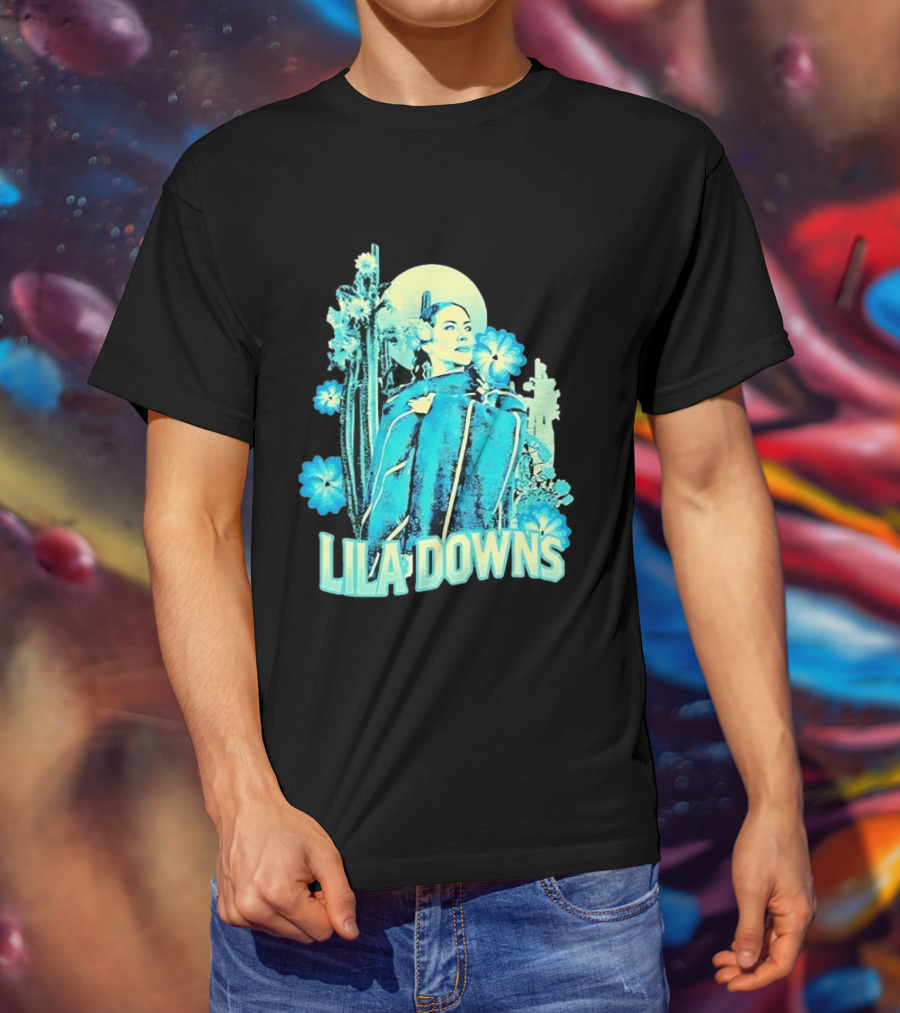 Lila Downs Mexican Cactus Floral T-Shirt