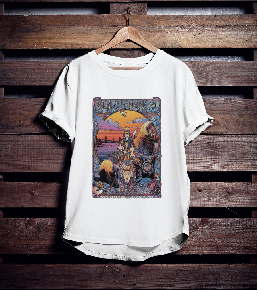 Billy Strings October 2 3 2026 Oakland Arena Vibrant Seal And Bay Bridge T-Shirt