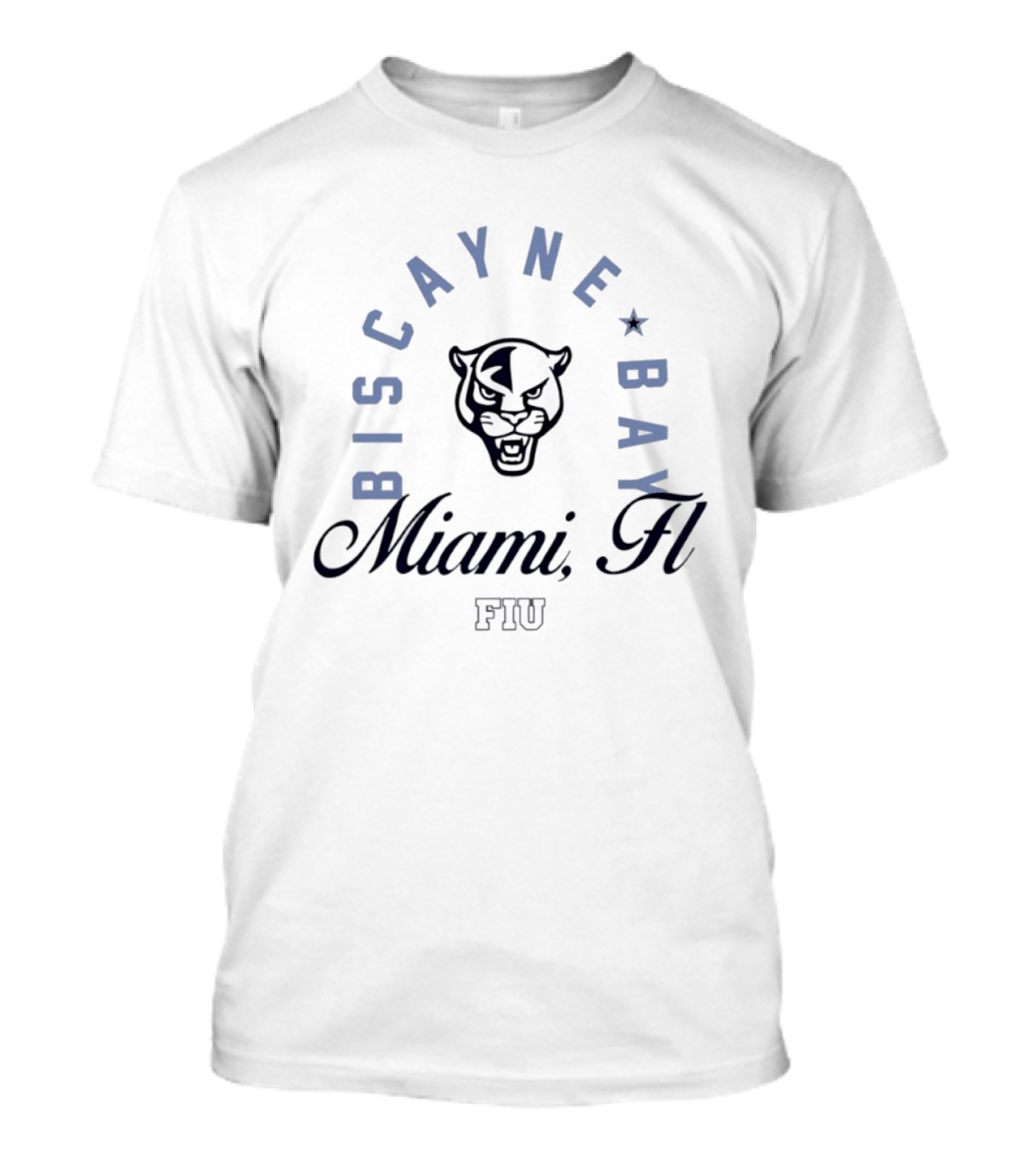 Biscayne Bay Miami FL FIU Panthers Logo Florida International University T-Shirt