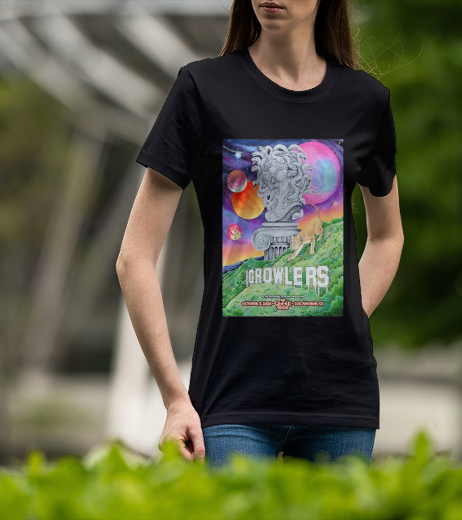 Los Growlers Final Performance Greek Theatre Los Angeles October 3 2024 Statue And Lion T-Shirt