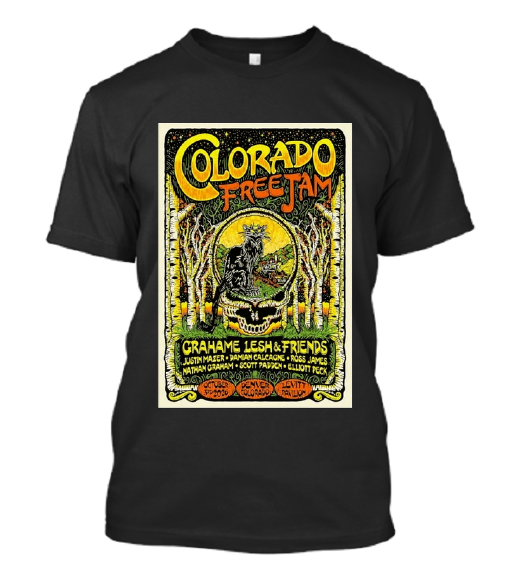 Colorado Free Jam Grahame Lesh & Friends October 3 2026 Levitt Pavilion Denver CO T-Shirt