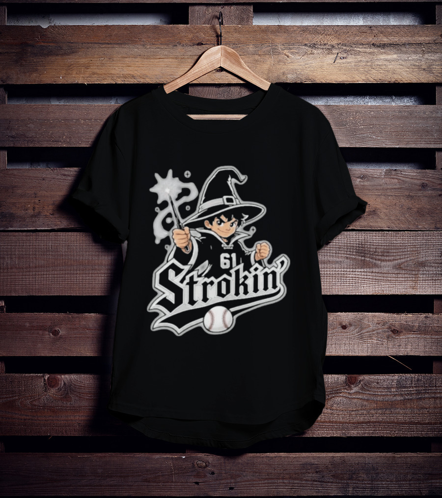 Mike Vasil Wizard Strokin' 61 South Side Chicago White Sox T-Shirt