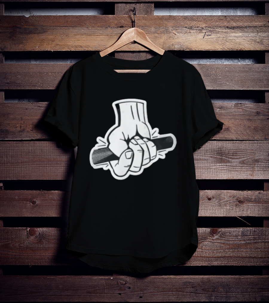 Hand Holding Black Bar T-Shirt