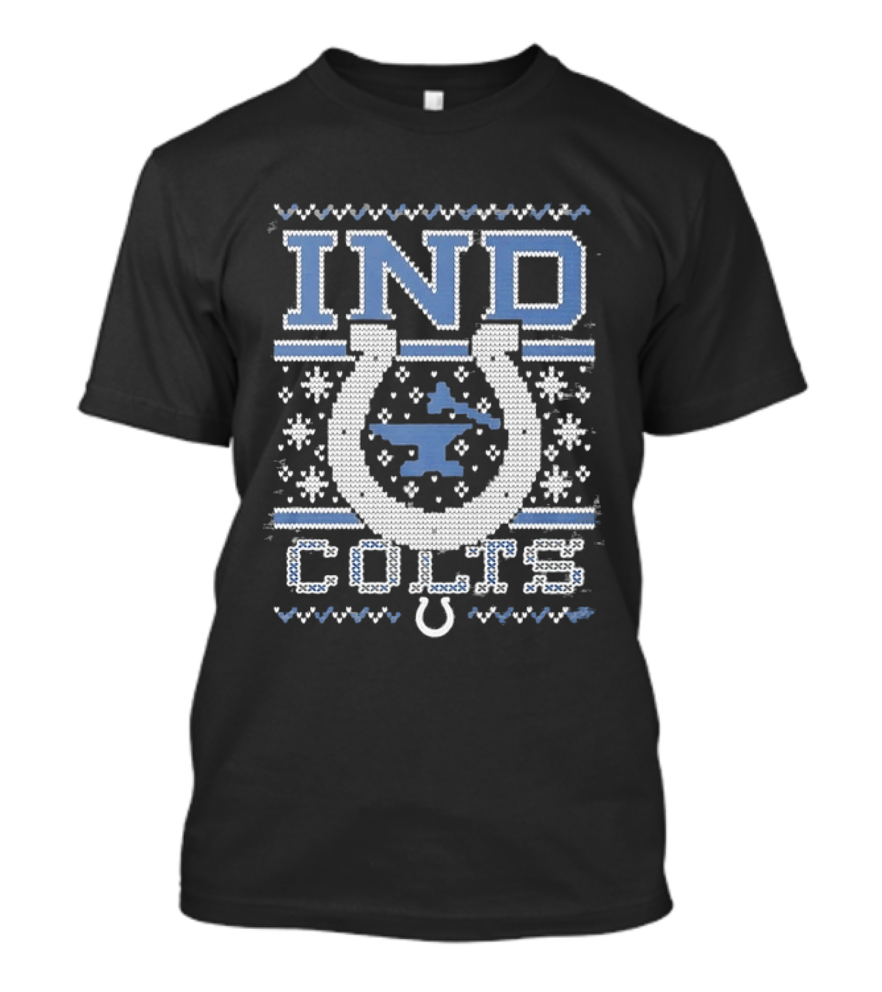 IND Indianapolis Colts Ugly Christmas Sweater Holiday Team Spirit T-Shirt
