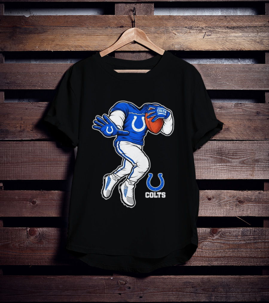 Indianapolis Colts Toddler Yard Rush II Football Player Colts Horseshoe T-Shirt