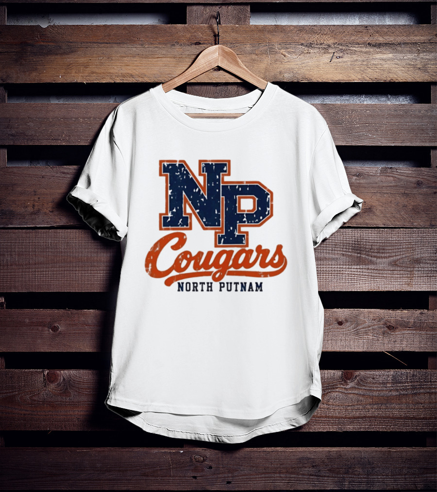 North Putnam Cougars NP Distressed Vintage Sports Team T-Shirt