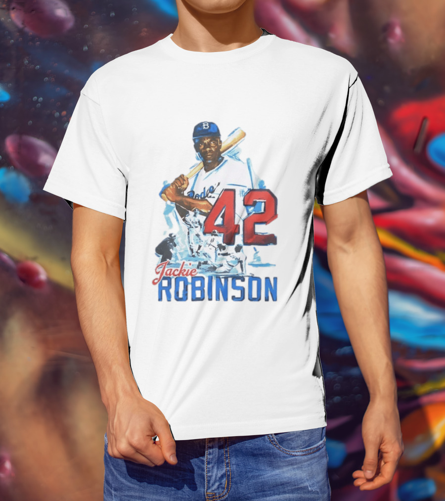 Jackie Robinson Brooklyn Dodgers Legendary Number 42 T-Shirt