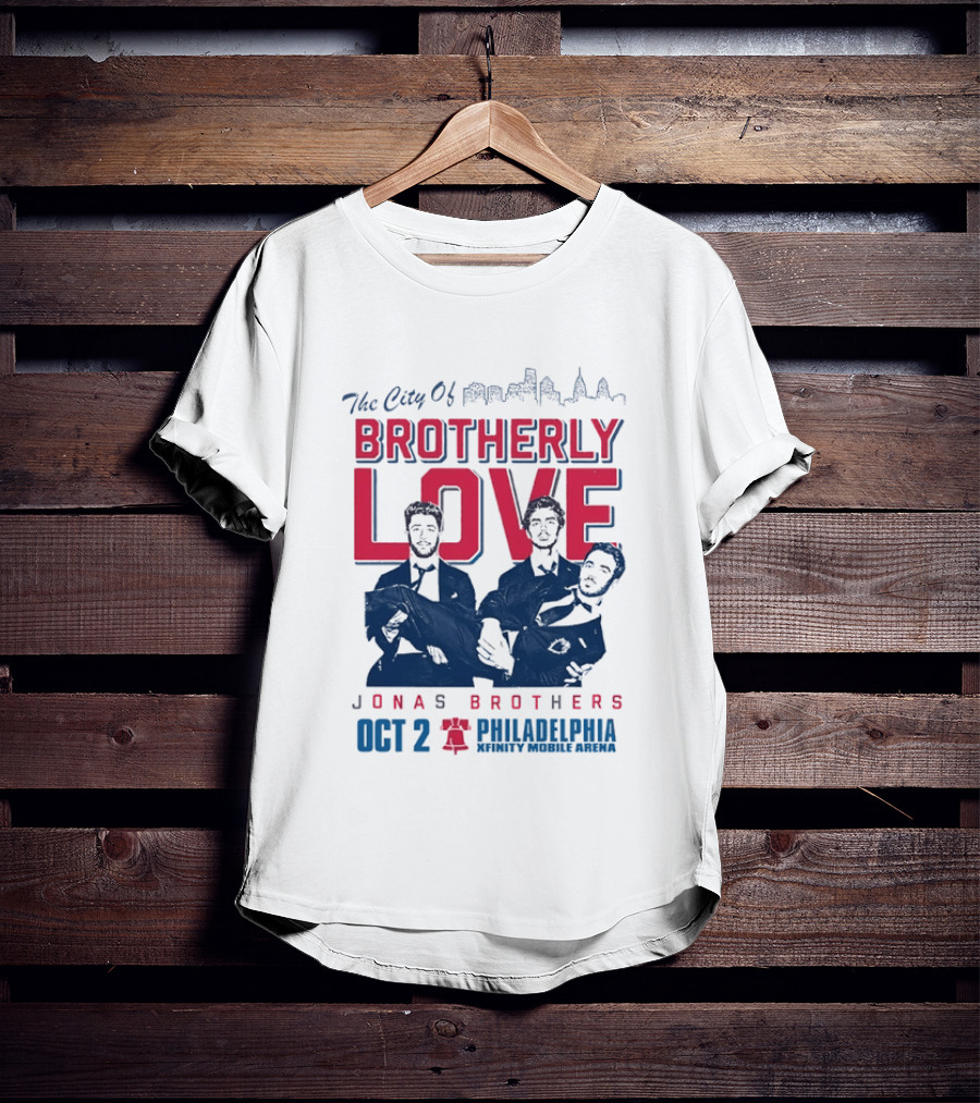 The City Of Brotherly Love Jonas Brothers Philadelphia October 2concert T-Shirt