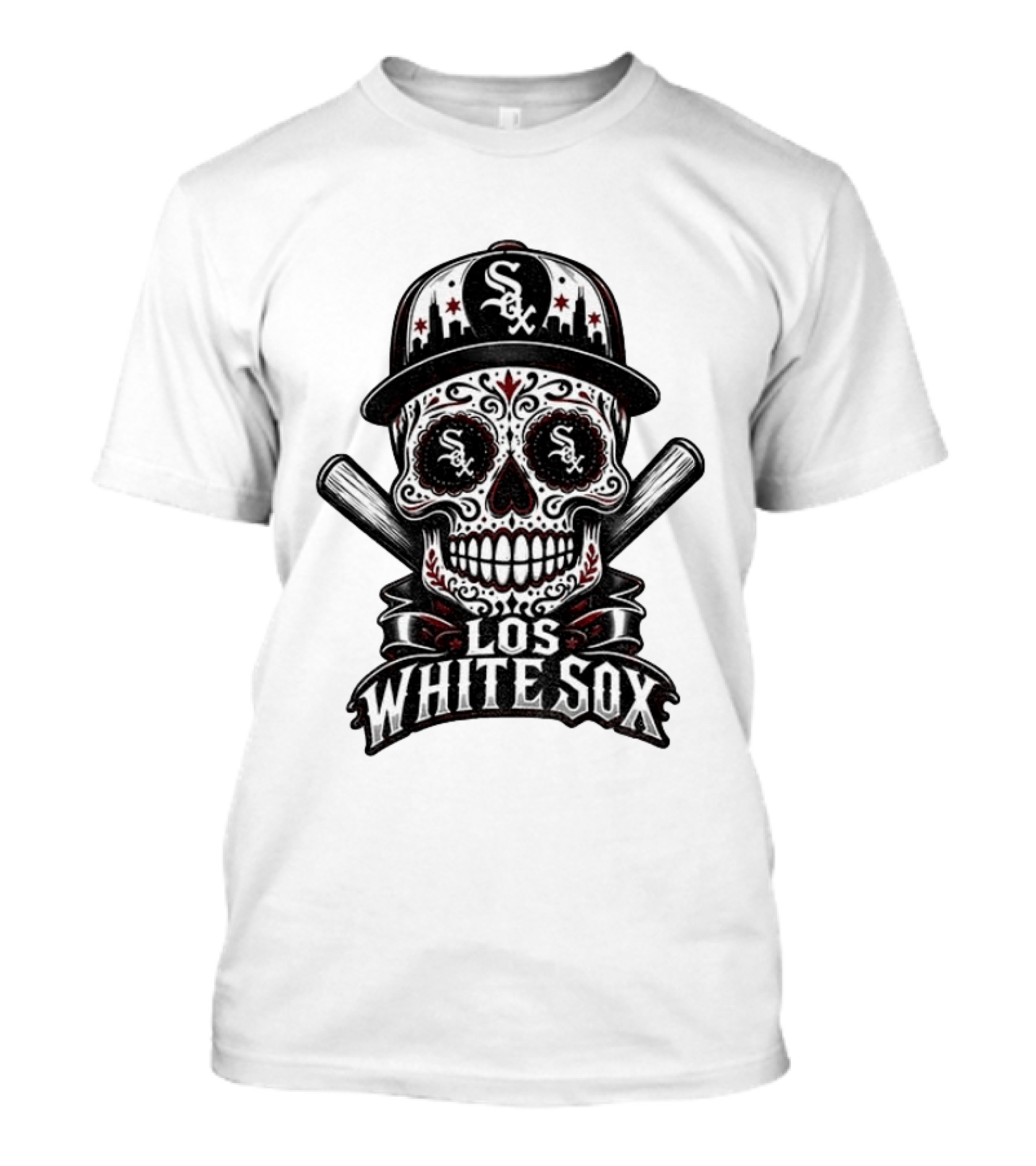 Los White Sox Sugar Skull Chicago White Sox Hispanic Heritage T-Shirt