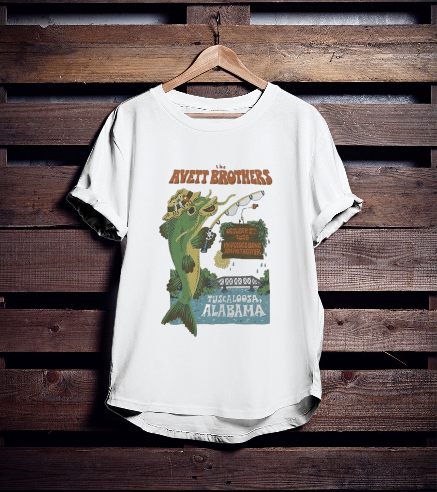 The Avett Brothers Tuscaloosa Alabama October 2nd 2026 Mercedes Benz Amphitheater Tour T-Shirt
