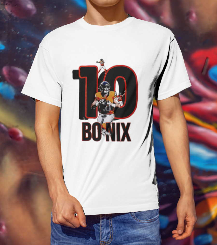 10 Bo Nix Denver Broncos Football Quarterback T-Shirt