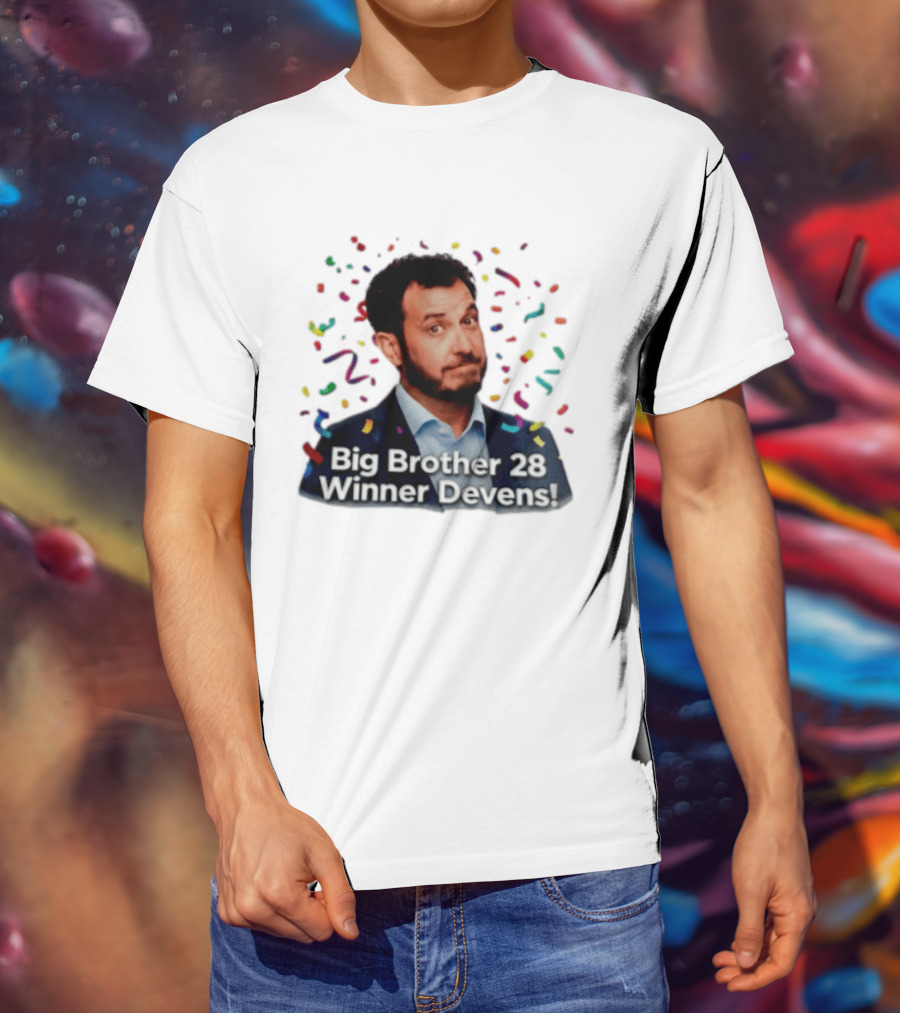 Big Brother 28 Winner Devens Celebration Confetti T-Shirt