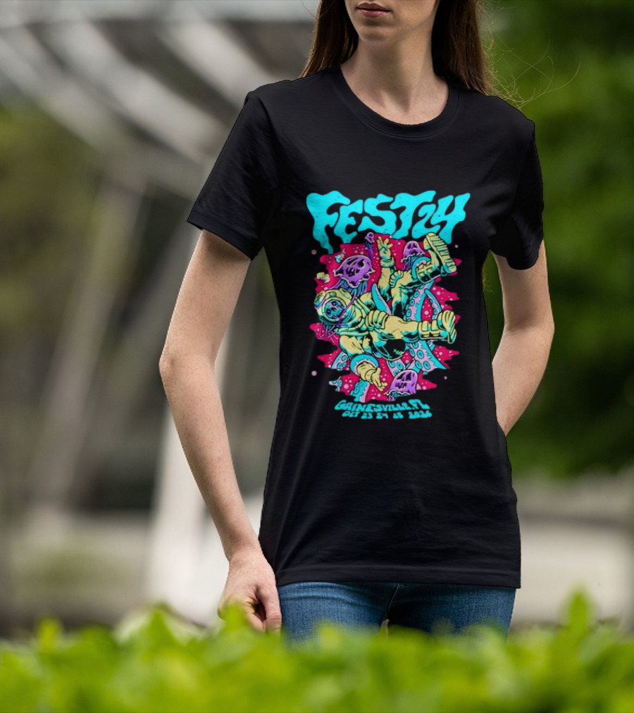 Fest 24 Gainesville FL October 23 25 2026 Astronaut And Jellyfish T-Shirt