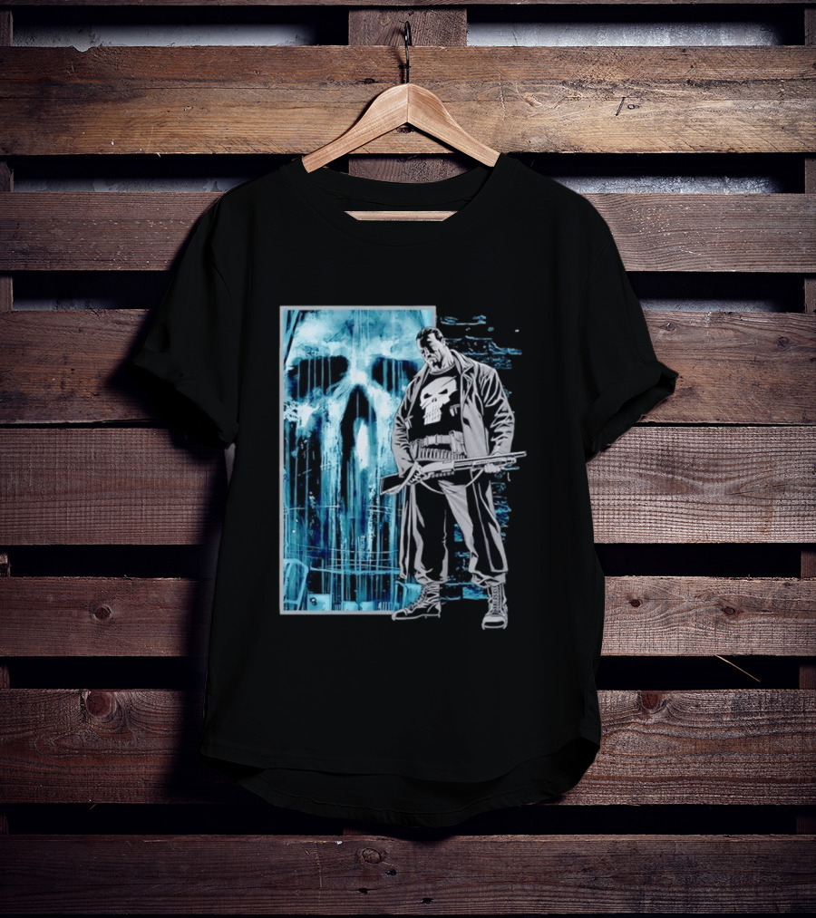 The Punisher Skull Vigilante Trench Coat T-Shirt