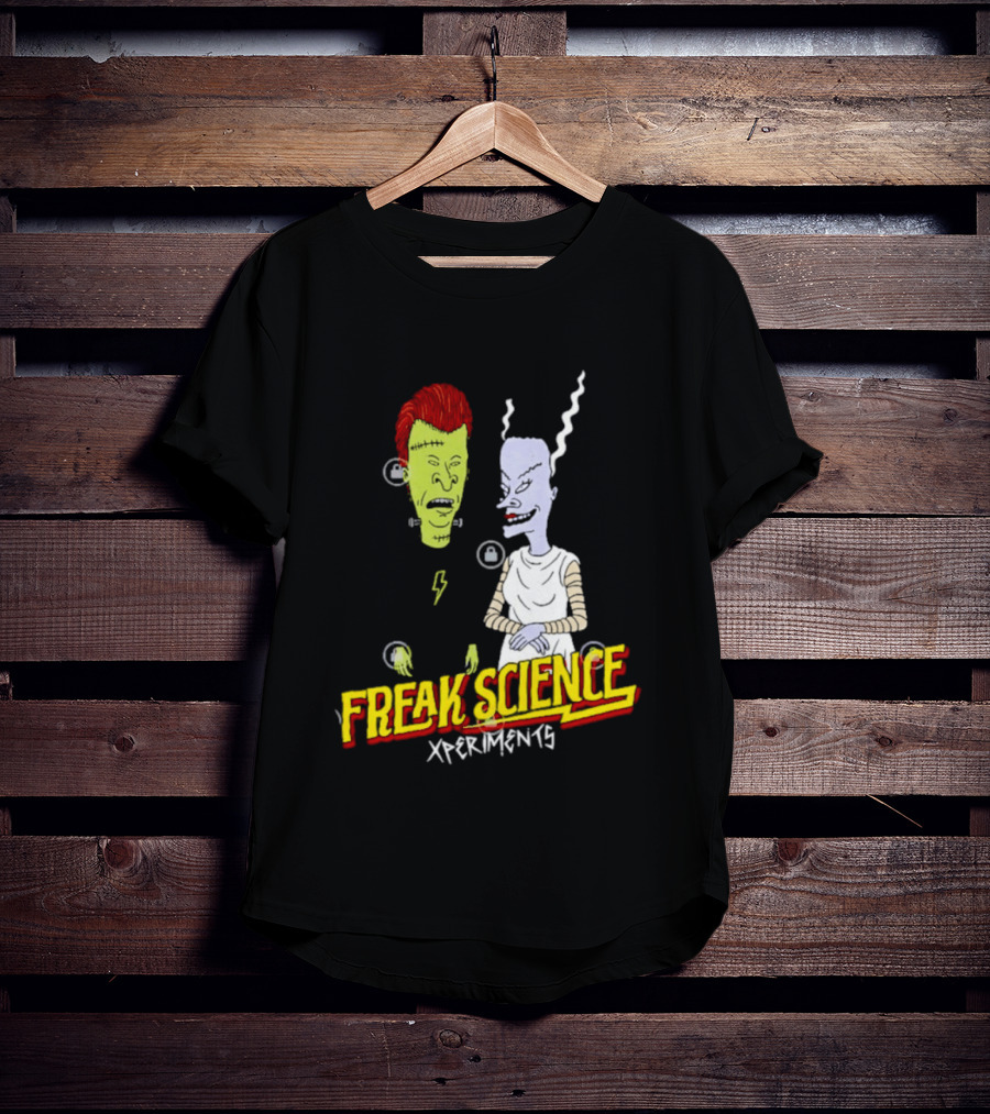 Frankenstein Bride Beavis Butt Head Freak Science Xperiments T-Shirt