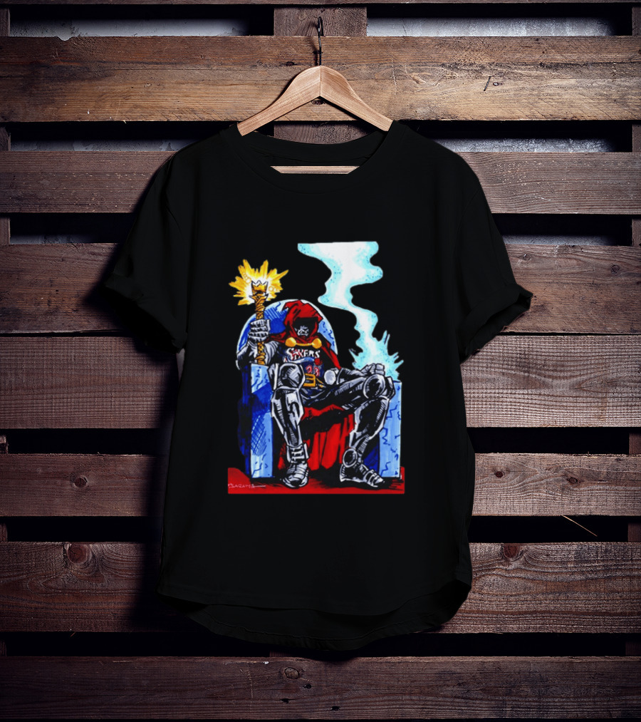 LeDoom Sixers 76ers Lebron James Throne King Iconic NBA T-Shirt
