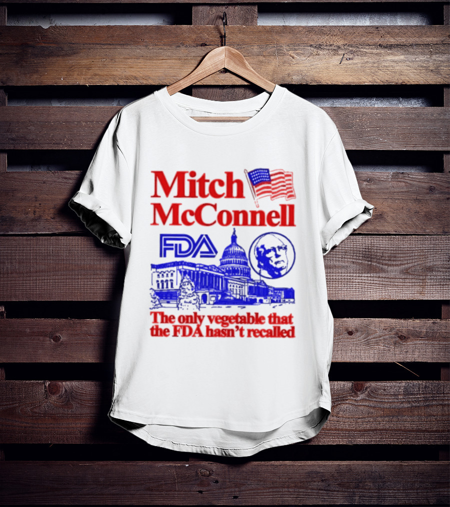 Mitch McConnell FDA Capitol Building USA Flag Vegetable Recall T-Shirt