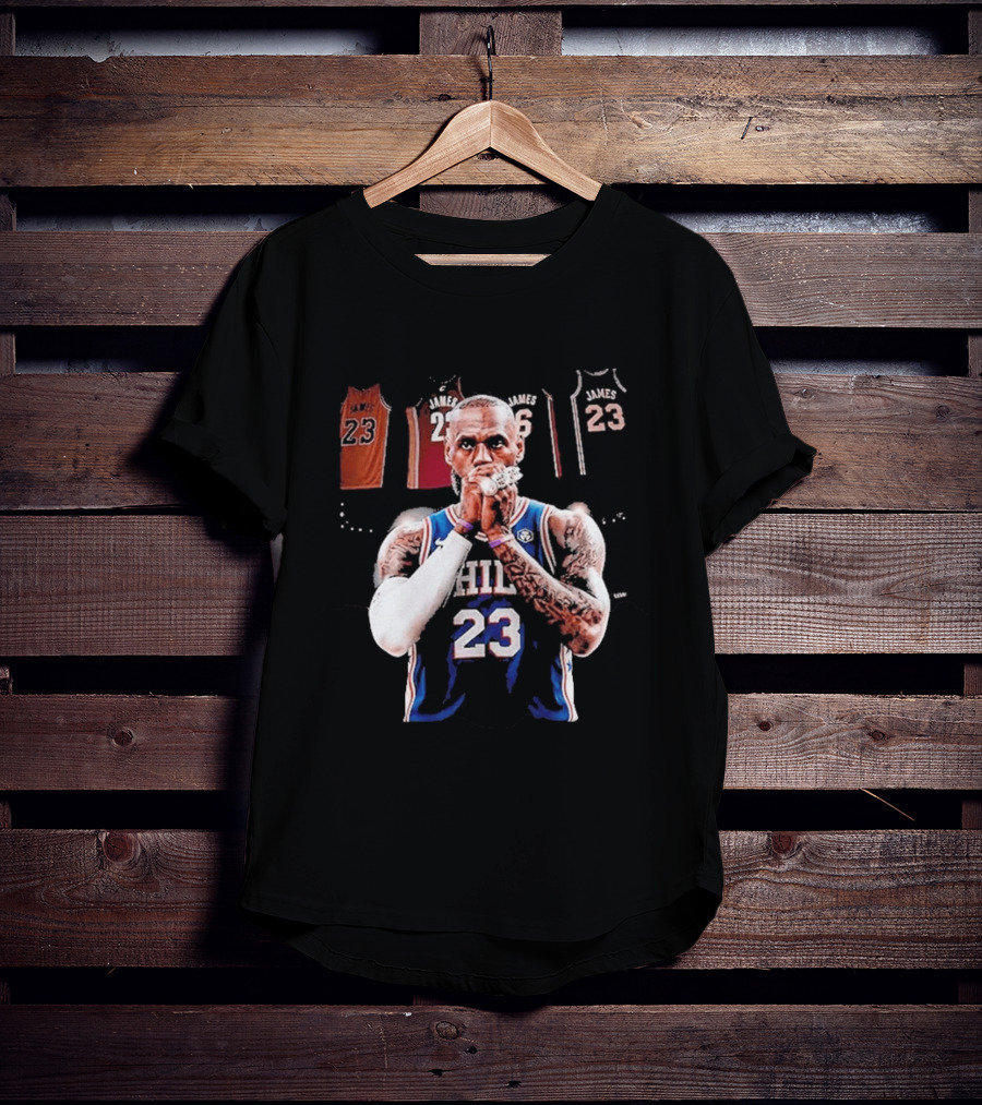 Lebron James 23 Rings Philadelphia 76ers Basketball NBA 2026 T-Shirt