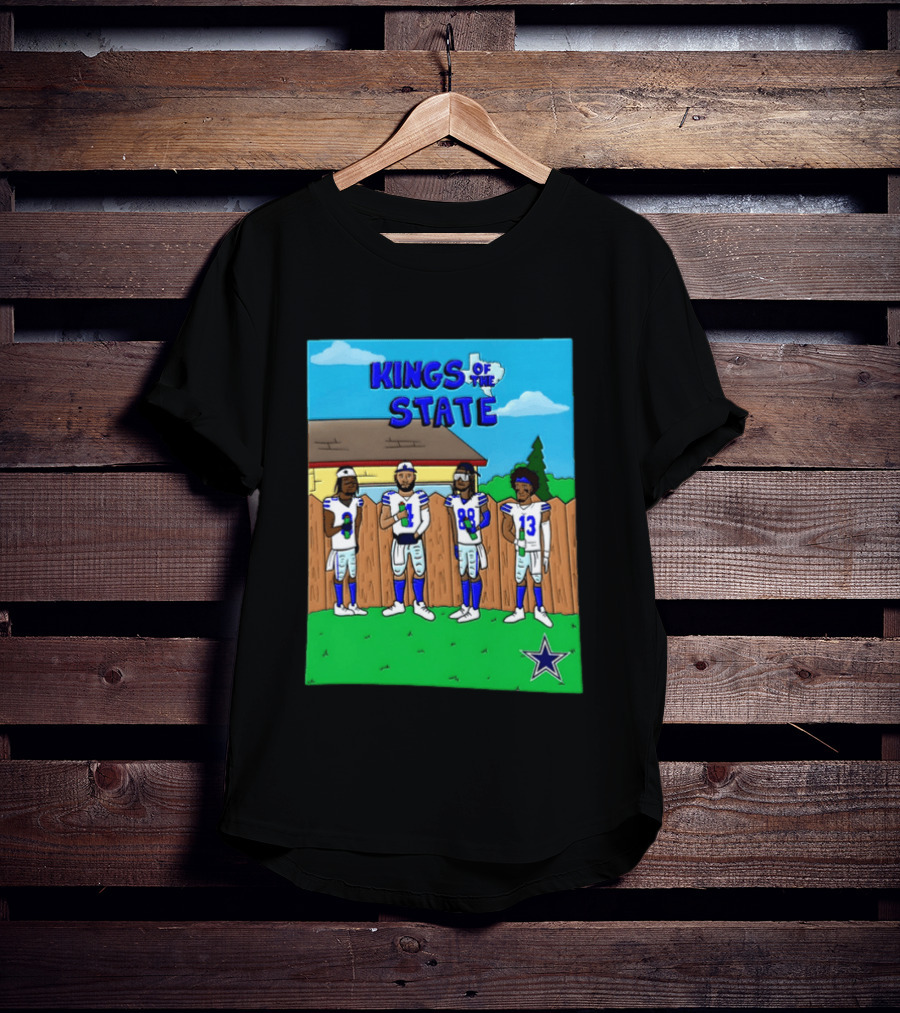 Kings Of The State Ceedee Lamb Dak Prescott Micah Parsons Dallas Cowboys Comic T-Shirt