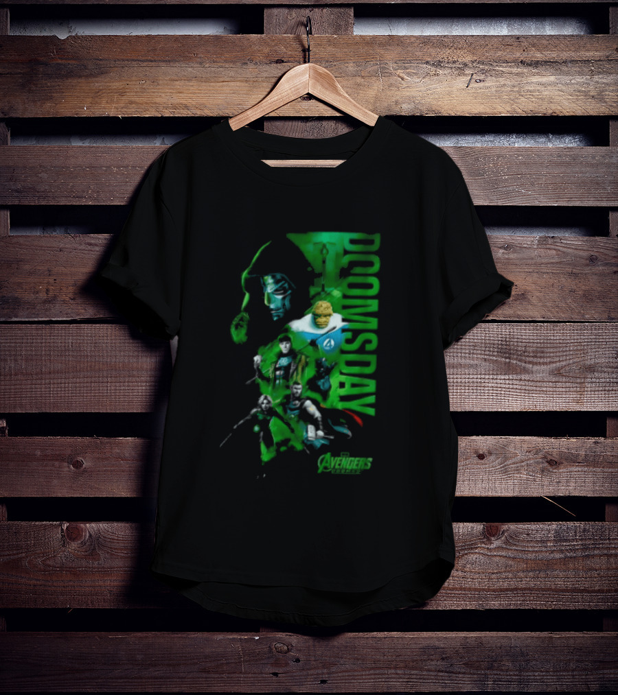 Marvel Studios Doomsday Avengers Assemble Green Toned T-Shirt