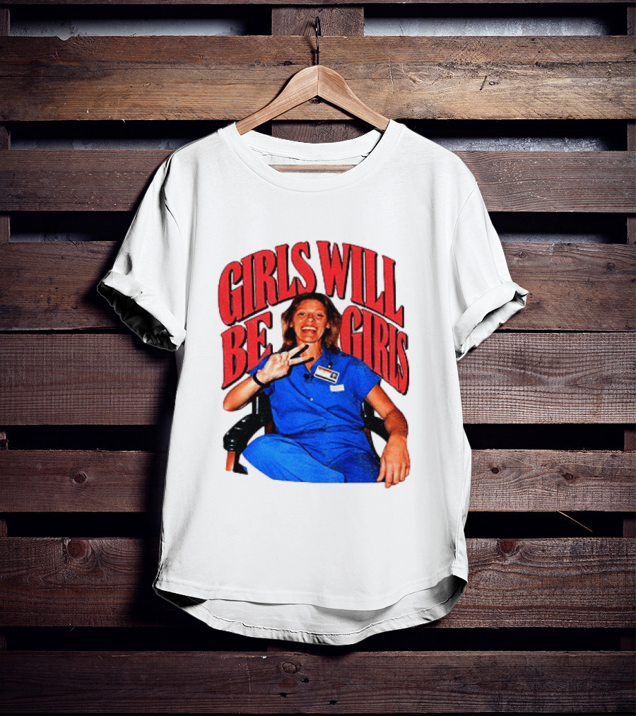 Aileen Wuornos Girls Will Be Girls Peace Sign Blue Outfit T-Shirt