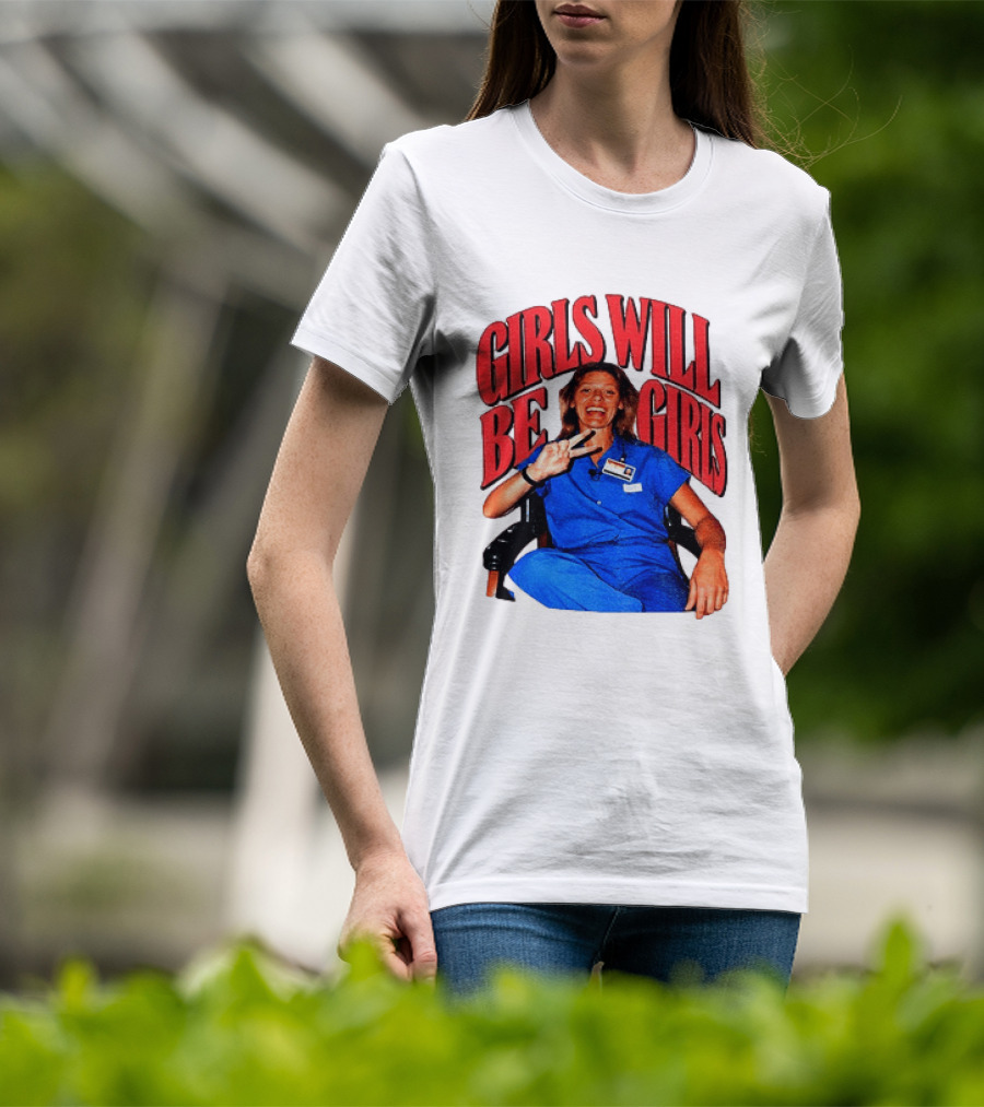 Aileen Wuornos Girls Will Be Girls Peace Sign Blue Outfit T-Shirt
