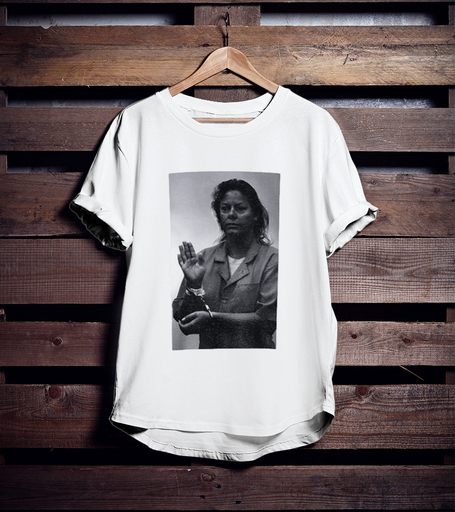 Aileen Wuornos True Crime Handcuffed Raised Hand Political Image T-Shirt
