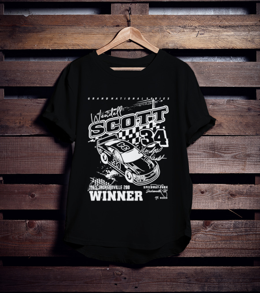 Wendell Scott 34 Grand National Series Winner Speedway Park Jacksonville FL T-Shirt