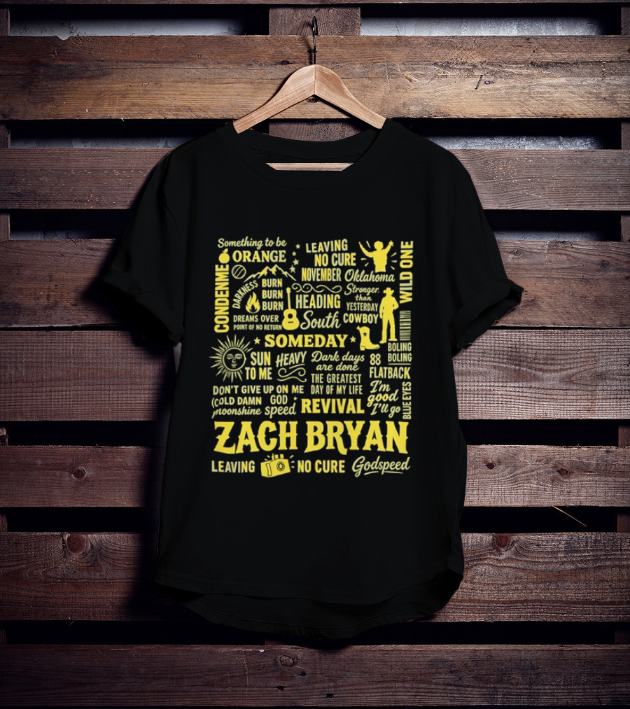 Zach Bryan Godspeed Cowboy Revival Lyrics Wild One Leaving Oklahoma T-Shirt