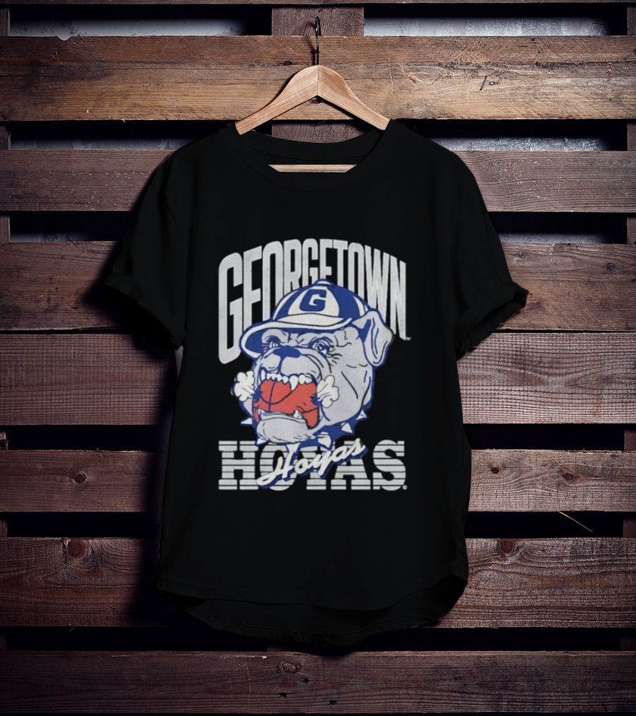 Georgetown Hoyas Vintage Bulldog Graphic With Classic Sports T-Shirt