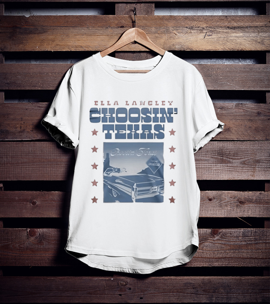 Ella Langley Choosin' Texas Amarillo Retro Car Billboard T-Shirt