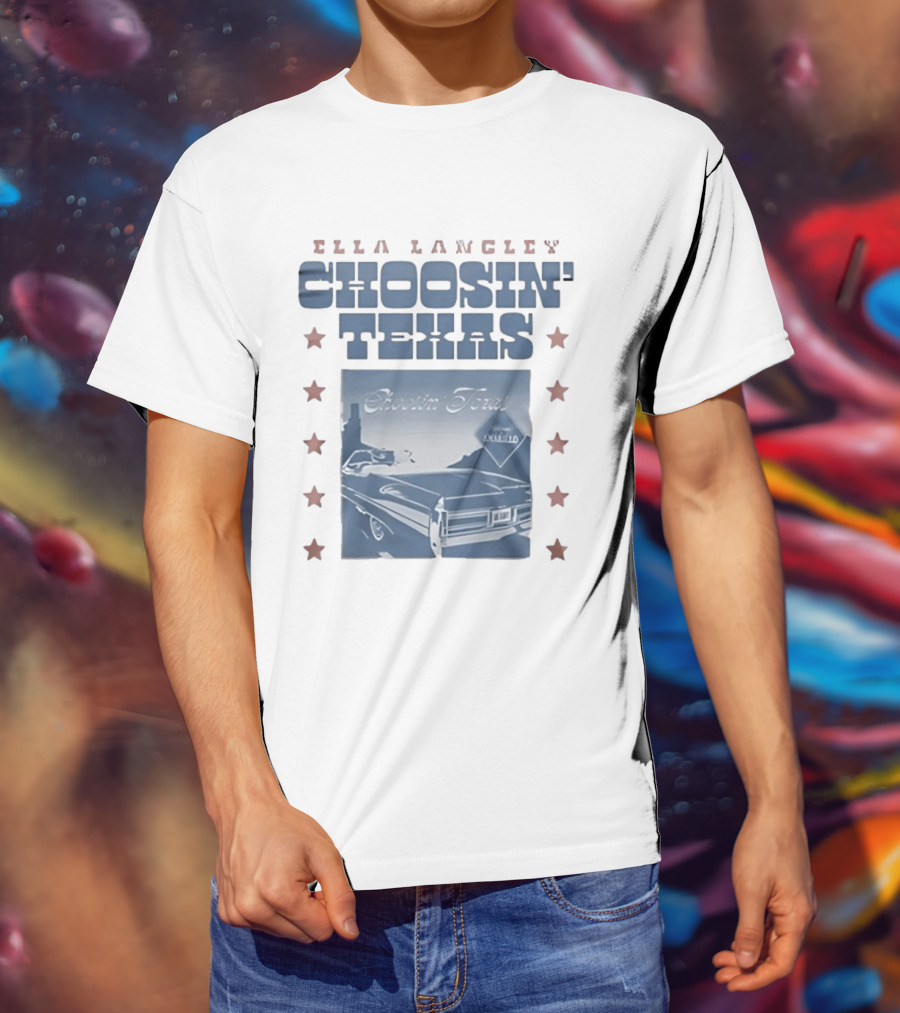 Ella Langley Choosin' Texas Amarillo Retro Car Billboard T-Shirt