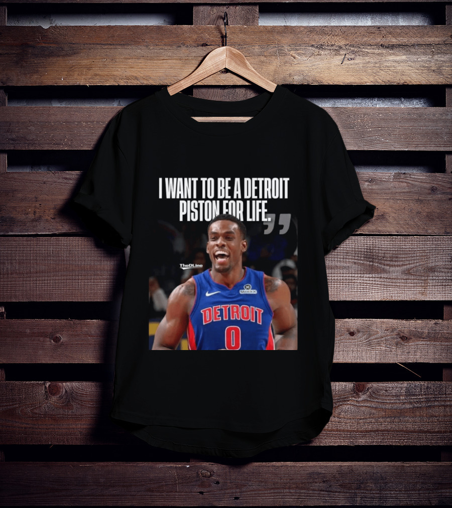 I Want To Be A Detroit Piston For Life Jalen Duren Detroit Basketball T-Shirt