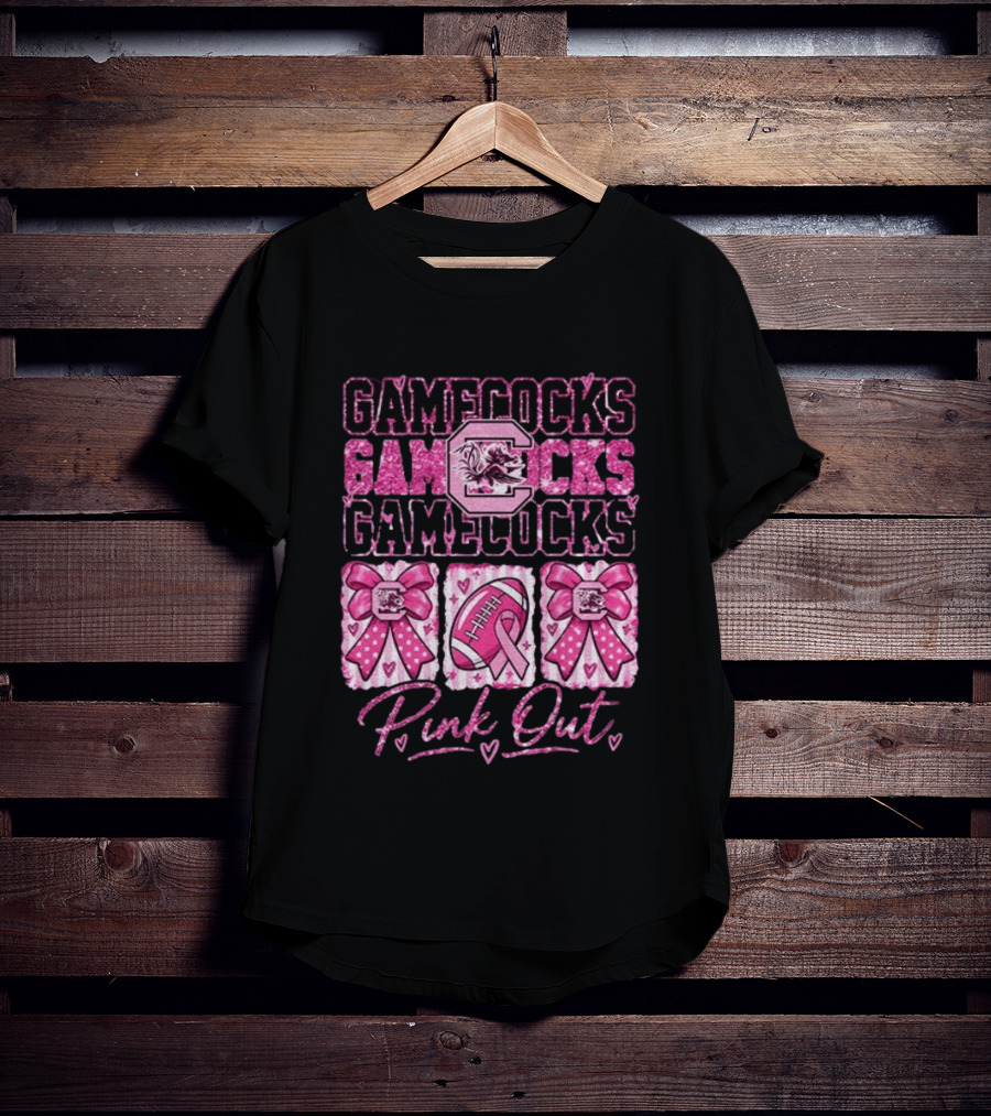 South Carolina Gamecocks Breast Cancer Awareness Pink Out Game Day T-Shirt