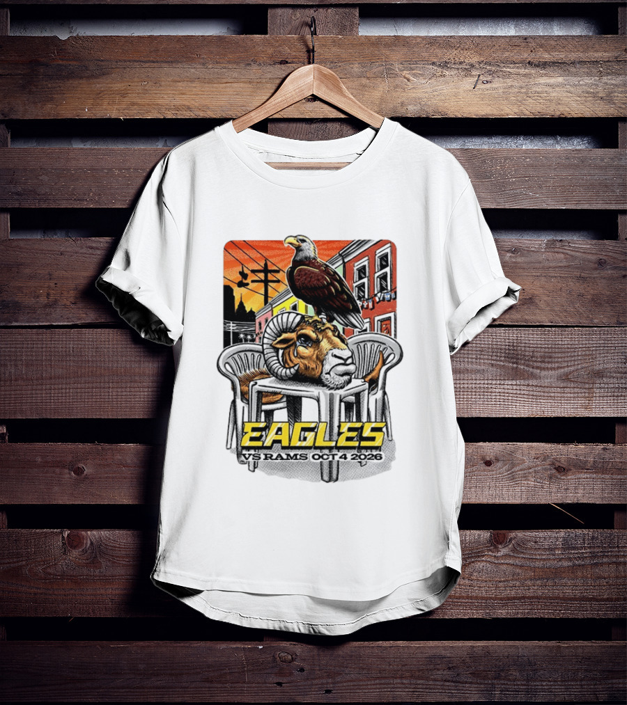 Eagles Vs Rams Oct 4 2026 Philadelphia Skyline T-Shirt