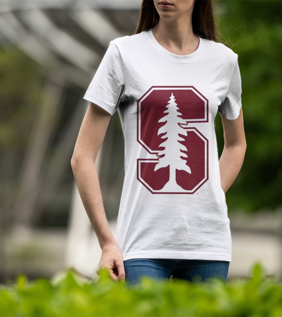Stanford University Cardinal Block S Tree Logo NCAA T-Shirt
