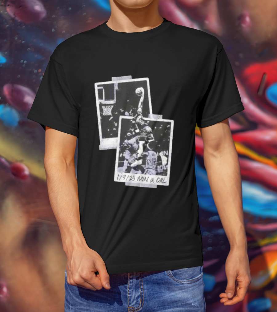 Anthony Edwards Minnesota Timberwolves Slam Dunk 1/9/25 MIN @ ORL T-Shirt