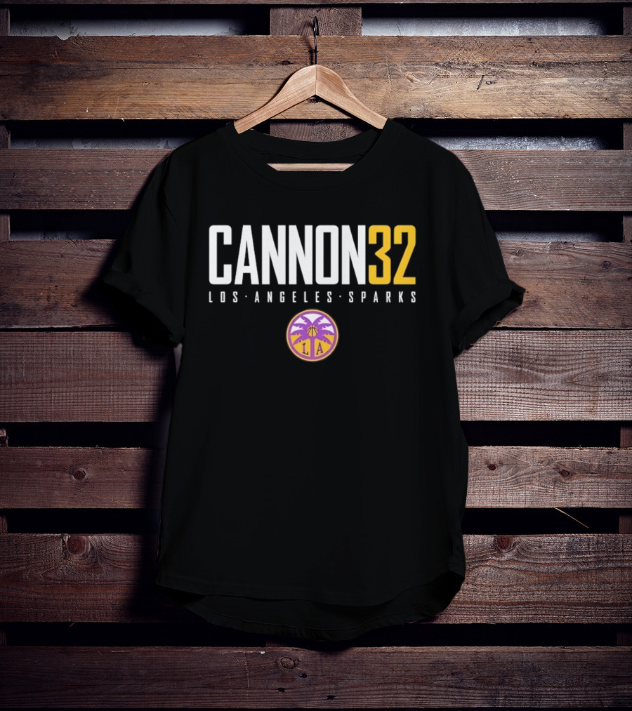 Cannon 32 Los Angeles Sparks WNBA Basketball T-Shirt