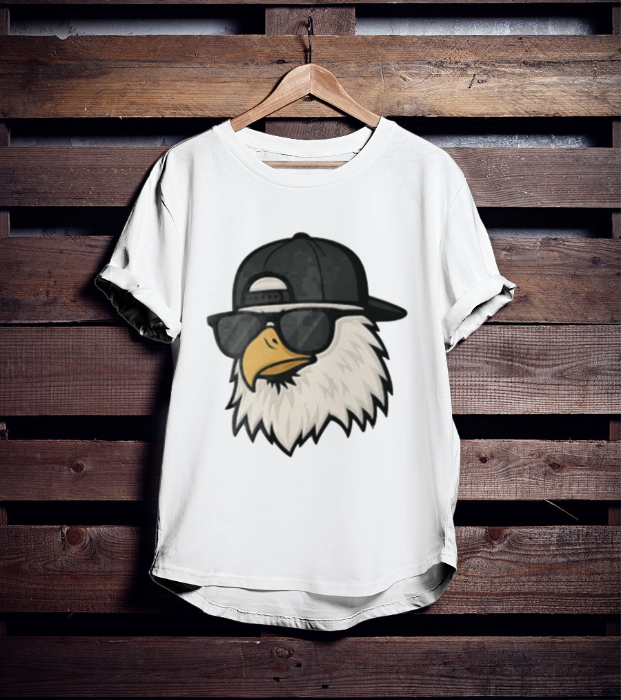 Bald Eagle Cool Sunglasses Hat T-Shirt