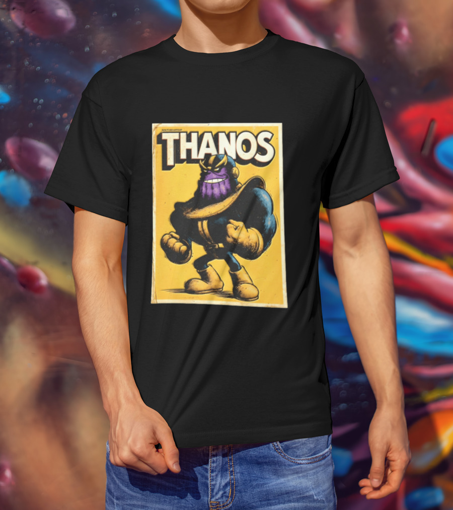 Thanos Marvel Superhero Purple Alien Villain Clenched Fist T-Shirt
