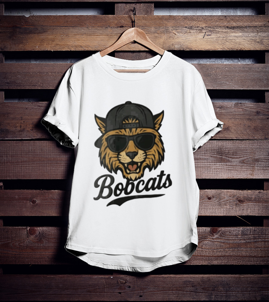 Bobcats Cool Bobcat Sunglasses Baseball Cap T-Shirt