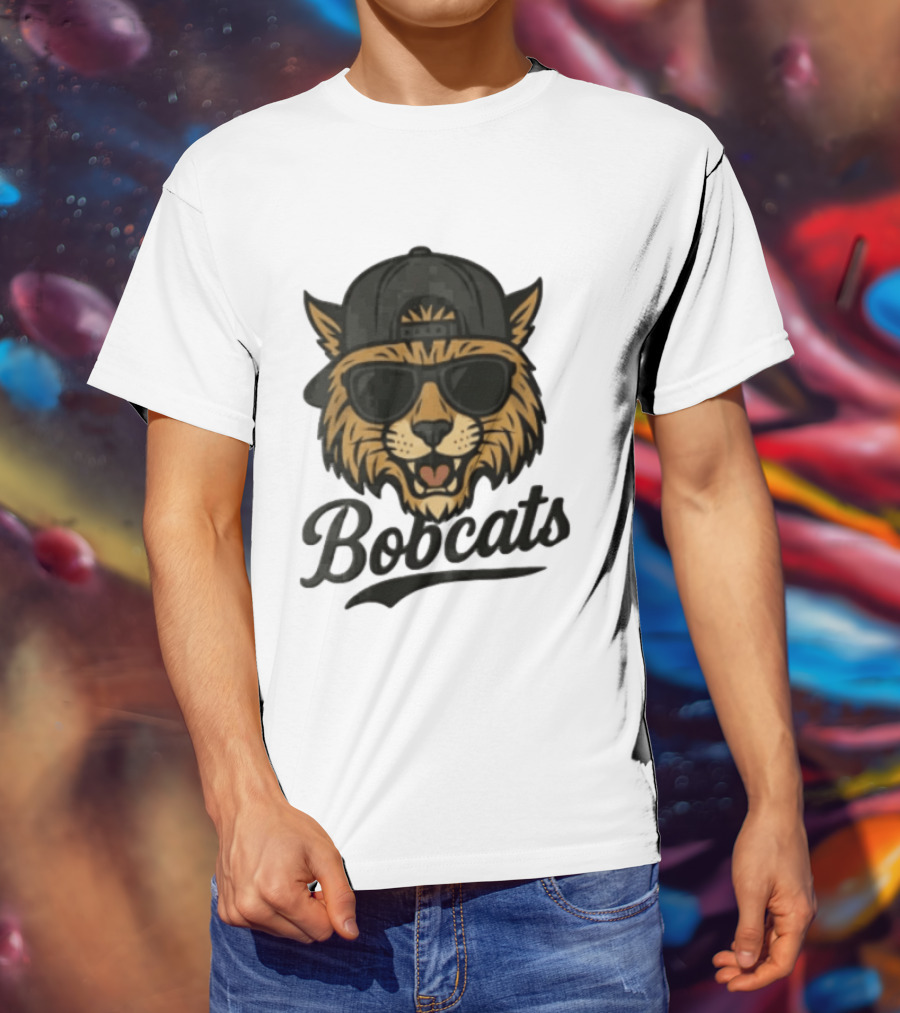 Bobcats Cool Bobcat Sunglasses Baseball Cap T-Shirt