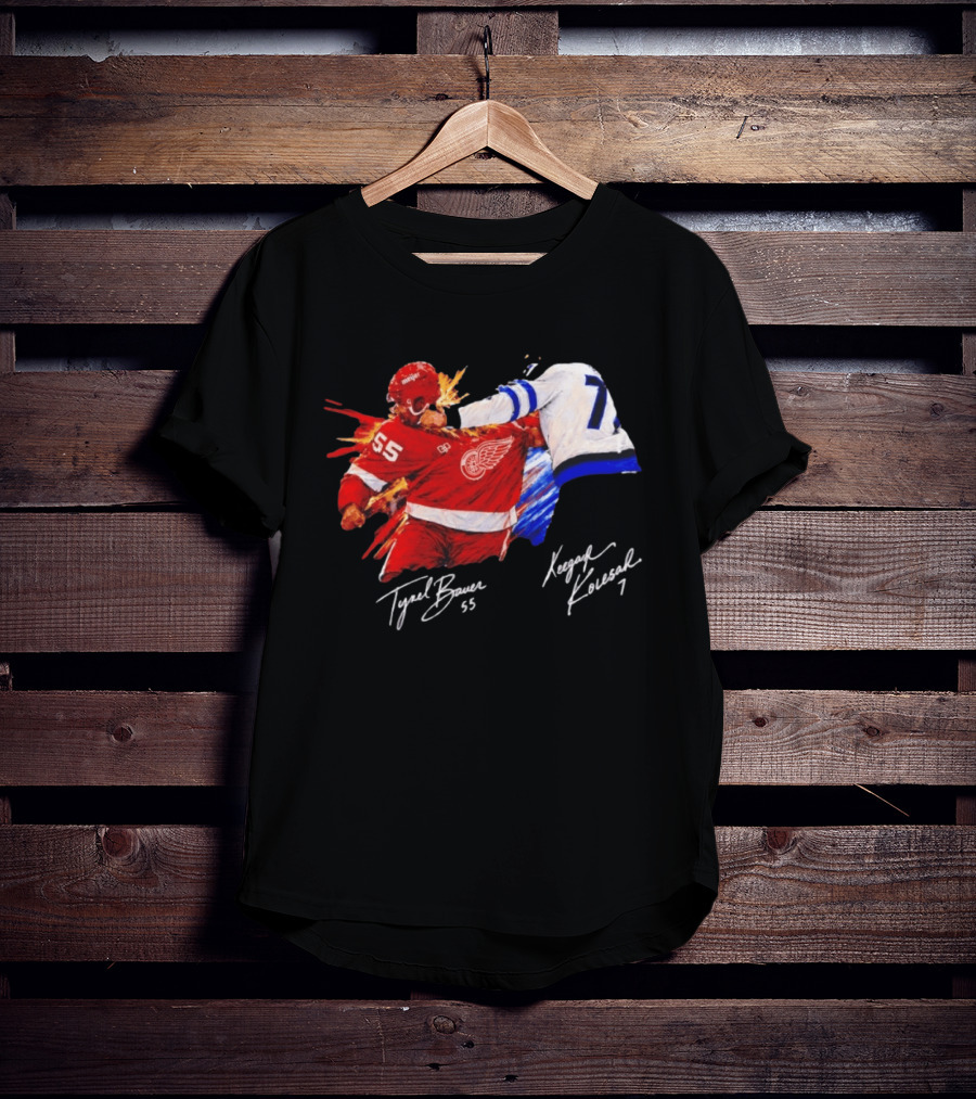 Tyrel Bauer 55 Vs Keegan Kolesar 7 Hockey Clash T-Shirt